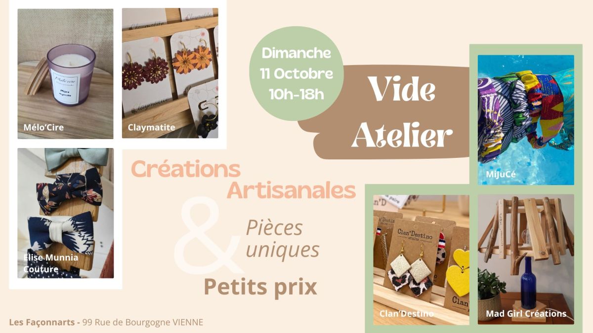 ✨ VIDE-ATELIER CHEZ LES FAÇONNARTS !&nbsp;✨